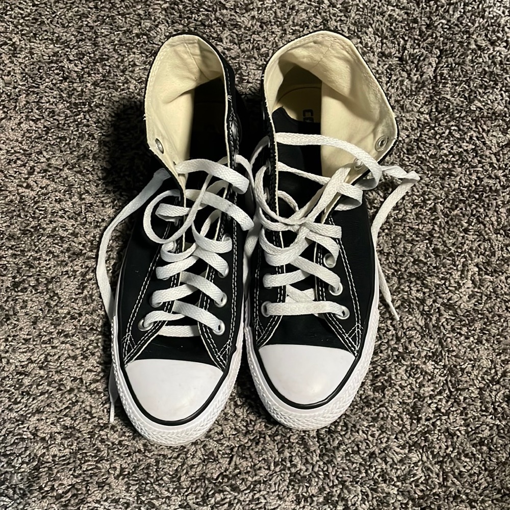 Black high top converse